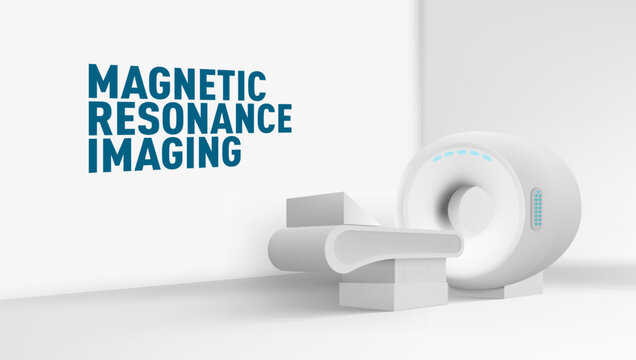 Magnetic Resonance Image Machine Isolated On White