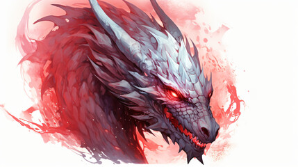 Dragon on white background