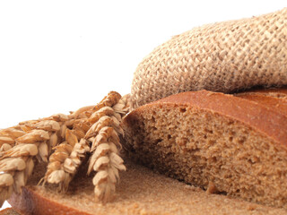 Bread and wheat isolated