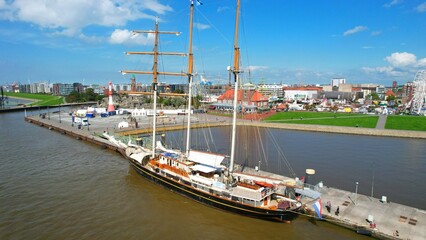 Bremerhaven - sailing ship at the pier