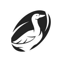 Goose logo template Isolated. Brand Identity. Icon Abstract Vector graphic