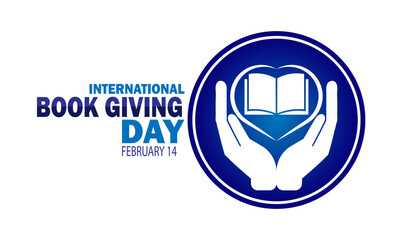 International Book Giving Day Vector illustration. February 14. Suitable for greeting card, poster and banner.