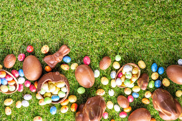 Easter egg hunting background