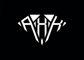 Modern letter A X K diamond shape logo And initial monogram A X K letter logo vector template.