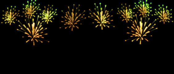 Fototapeta na wymiar Fireworks Explosion of Colors in the Night Sky