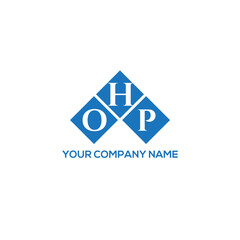 HOP letter logo design on white background. HOP creative initials letter logo concept. HOP letter design.
