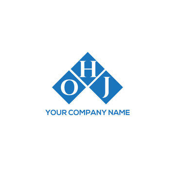 HOJ letter logo design on white background. HOJ creative initials letter logo concept. HOJ letter design.
