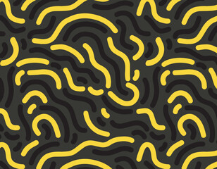 Colorful line doodle seamless pattern set. Creative minimalist style art background collection, trendy design with basic shapes. Modern abstract color backdrop.