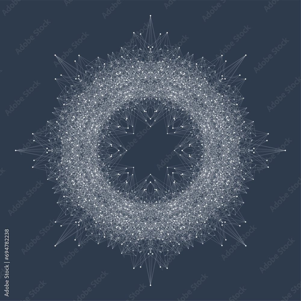 Poster AI Generative Banner Concept In The Digital Style. Generative Ideas Design Element For Internet Technology. Futuristic Technology Concept Artificial Intelligence.