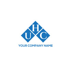HUC letter logo design on white background. HUC creative initials letter logo concept. HUC letter design.
