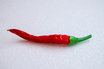 Hot chili peppers. Peppers chili full macro shoot food ingredient on white isolated.