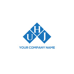 HUJ letter logo design on white background. HUJ creative initials letter logo concept. HUJ letter design.

