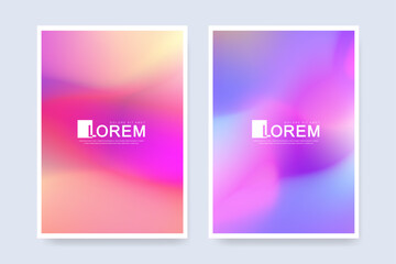 Cover design in pastel colors. Abstract sky pastel rainbow gradient background. Innovation modern background design. Colorful posters. Vector illustration