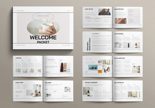 Client Welcome Packet Layout Design Template Landscape