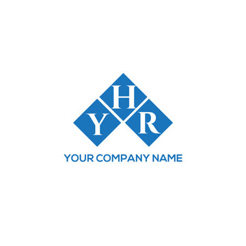 HYR letter logo design on white background. HYR creative initials letter logo concept. HYR letter design.
