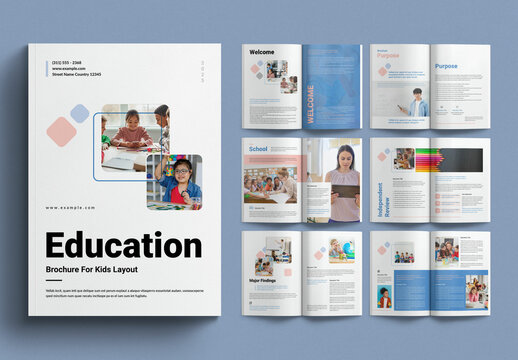 Education For Kids Brochure Template Design Layout