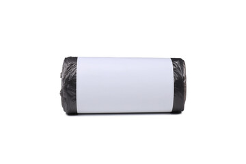 PNG, Roll of black garbage bags, isolated on white background