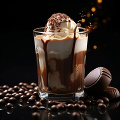 coffee with chocolate and cinnamon