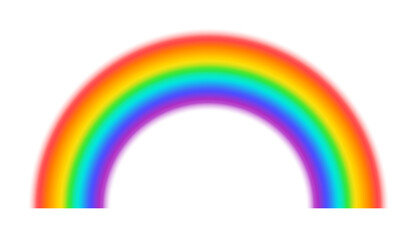Wide blurred rainbow isolated PNG