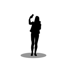 Woman silhouette stock vector illustration
