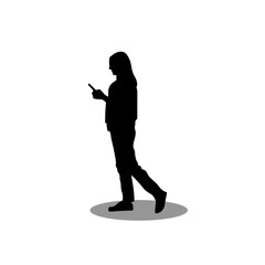 Woman silhouette stock vector illustration