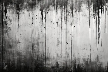 Vintage grunge wall. Textured and grunge infused image showcases character and history embedded in old wall. Black and white palette dramatic and timeless quality of composition