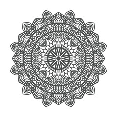 Vector luxury mandala template background and ornamental design for coloring page, greeting card, invitation, tattoo, floral mandala.
