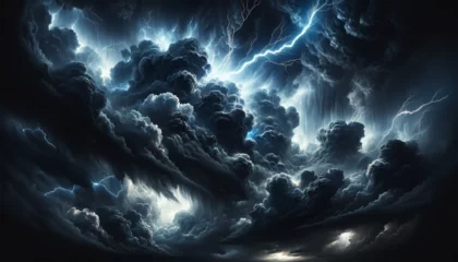 Deurstickers Thunderstorm  © Lukasz