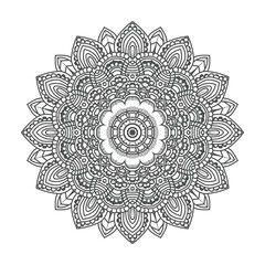 Vector luxury mandala template background and ornamental design for coloring page, greeting card, invitation, tattoo, floral mandala.
