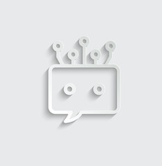 ai icon vector Artificial intelligence icon logo 