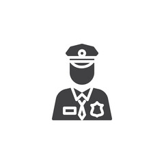 Police man avatar vector icon