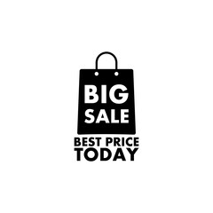 Big sale icon isolated on transparent background