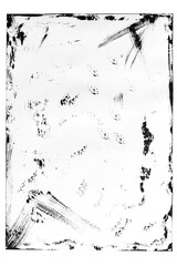 Rough Grunge Overlay Painting Elements for Collage, Photo Effect. Old Aged Damaged Paper, Photo...