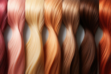 Hair palette, a variety of colors for dyeing.