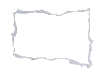 Realistic Torn Paper Edges. Ripped pieces of white paper strips. Isolated Objects For Graphic Design.