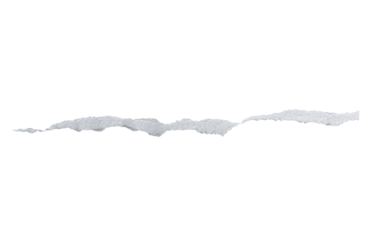 Realistic Torn Paper Edges. Ripped pieces of white paper strips. Isolated Objects For Graphic Design.