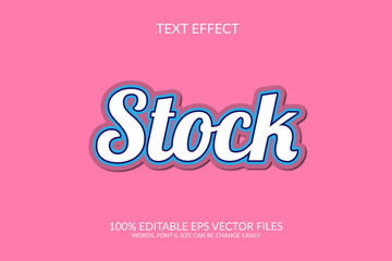 Modern fully editable vector eps stock 3d text effect template design.