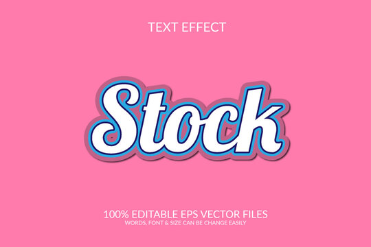Modern fully editable vector eps stock 3d text effect template design.