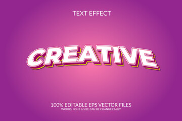 Modern fully editable vector eps creative 3d text effect template design.