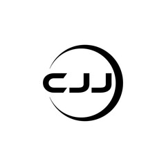Fototapeta na wymiar CJJ letter logo design with white background in illustrator, cube logo, vector logo, modern alphabet font overlap style. calligraphy designs for logo, Poster, Invitation, etc.