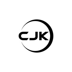 CJK letter logo design with white background in illustrator, cube logo, vector logo, modern alphabet font overlap style. calligraphy designs for logo, Poster, Invitation, etc.