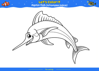 Lets color it Marlin fish
