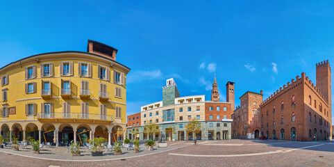 Antonio Stradivari Square panorama, Cremona, Italy