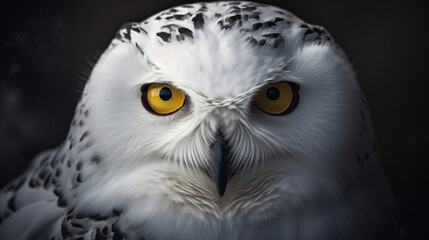Captivating hyperrealistic photo capturing the soulful eyes of a wise owl, revealing its enigmatic nature.