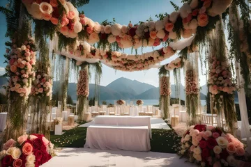 Tuinposter Wedding Decoration stage © Irum
