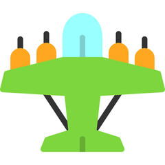 Obraz premium Military aircraft Icon