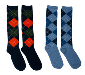 long male socks isolated on white background