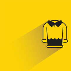 shirt with shadow on yellow background