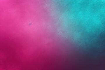 Magenta-Turquoise gradient background grainy noise texture - obrazy, fototapety, plakaty
