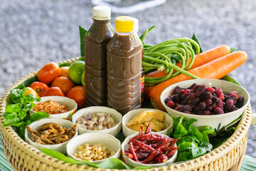 fruit salad or mixed fruit salad, spicy salad